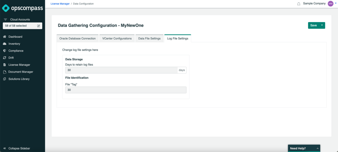 Log File Settings