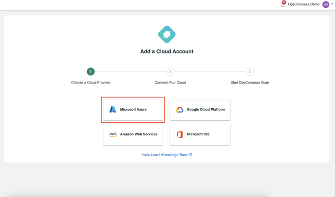 Image of the add a cloud account page