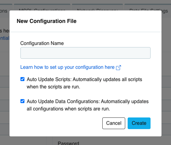 New Configuration File