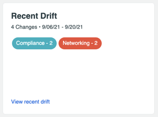 Dashboard Recent Drift Card