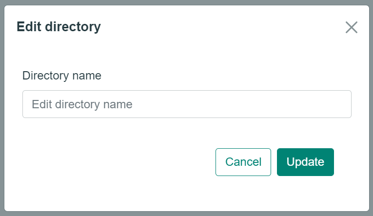Image of the edit directory modal
